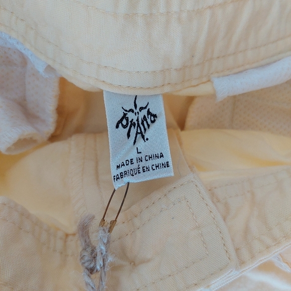 Prana Breathe Yellow Hiking Cargo Capri Pant Size Large - Picture 8 of 13